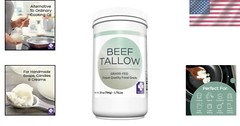 Nourishing Food-Grade Grass-Fed Beef Tallow – 28 oz Cooking Oil Replacement