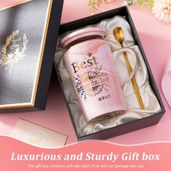 Elegant 14oz Ceramic Coffee Mug with Gold Print – Perfect for Mom’s Birthday