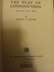 The Play of Consciousness 1939 First Edition by Gardner HC Occult Theosophy