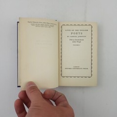 1959 Lives of English Poets by Samuel Johnson. Volume 1. Oxford University Press