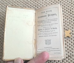 ANTIQUE MINIATURE BOOK OF COMMON PRAYER BIBLE, FINE BINDING WITH CLASP, 18