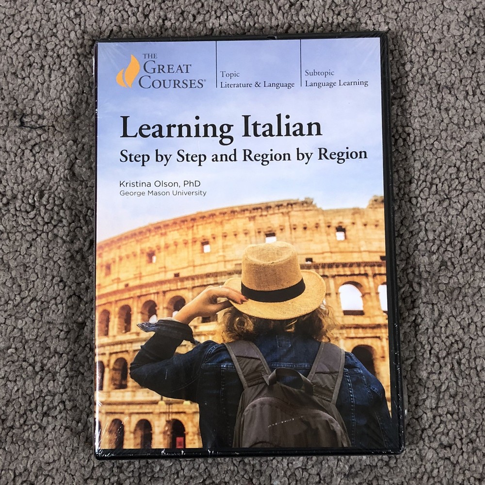 New The Great Courses: Learning Italian – 2020, 4-Disc DVD Set (No Guidebook)