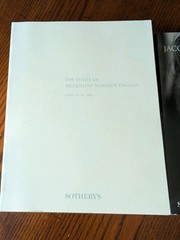 Sotheby’s Estate of Jacqueline Kennedy Onassis 1996 Catalog & Commemorative Book