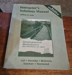 Instructor’s Solutions Manual Developmental Mathematics Math And Algebra Paper