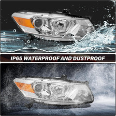 BRYGHT Headlight Assembly Replacement for 2008-2012 Honda Accord Coupe 2-Door OE