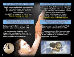 English & Spanish Gospel Tracts, 40 PK in 4 Covers, 20 Pages Each, Best Seller!