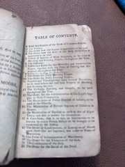 Miniature Leather Bound Book Of Common Prayer. 4”x2.5”x2”. ￼