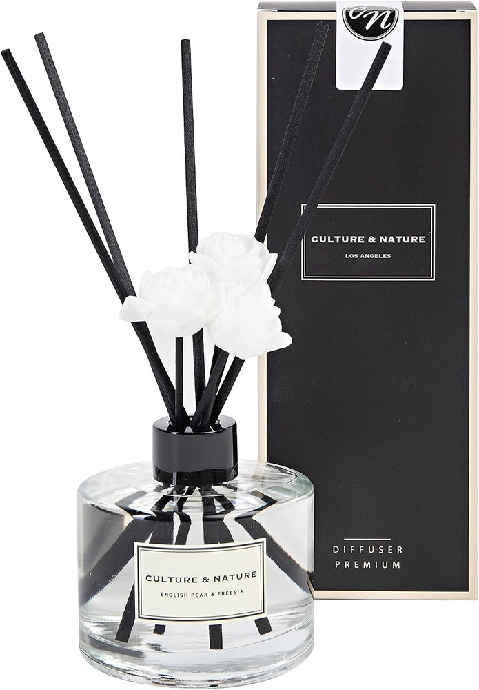 CULTURE & NATURE Reed Diffuser Set 6.7Oz (200Ml) English Pear & Freesia Scented
