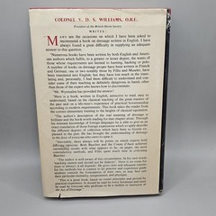 VTG Dressage A Study of The Finer Points Of Riding Hardcover 1971 Equestrian