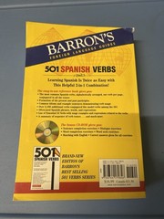 Barron’s 501 Spanish Verbs Paperback, by Christopher Kendris; Theodore WITH CD