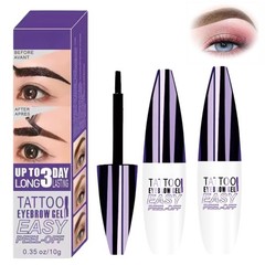 2 Pcs Dark Brown Easy Peel Off Eyebrow Gel, 1 Ounce (Pack of 2), brown