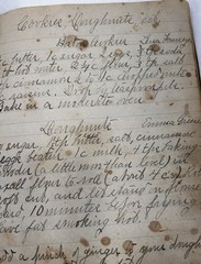 antique cookbook hand written recipes 7 x 8.5 note book sewn pages original 1916
