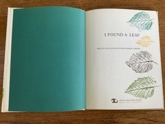 I found a leaf~Sharon Lerner~c1964~3rd ptg 1967~Lerner Publications~HB~36 pages