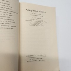 Comparative Religion An Introductory and Historical Study by E.O. James 1961