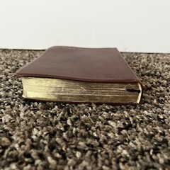 Brown Leather LDS Scripture Set – Holy Bible Book Of Mormon D&C Tabbed 5.25×7.5”