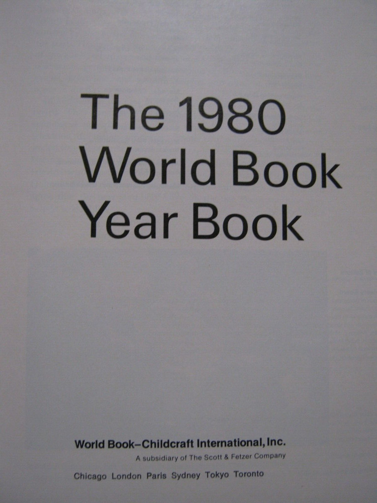 The World Book Yearbook 1980 ,608 pages