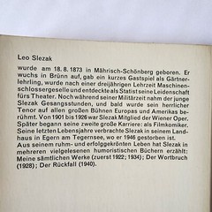 Leo Slezak Mein Lebensmärchen German Paperback Vintage 1970s DTV Edition