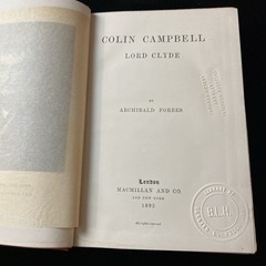 Colin Campbell, Lord Clyde by Archibald Forbes 1895 1st Ed. HC MACMILLAN & CO.