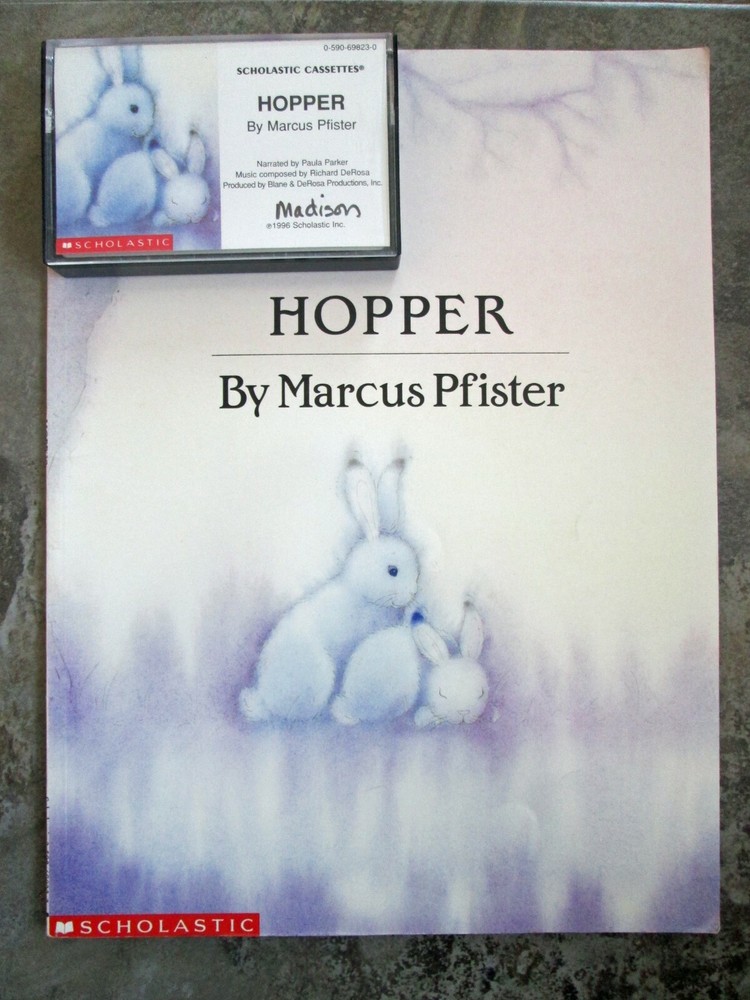 Hopper Marcus Pfister Book Cassette Tape Lot Scholastic Paperback 1996 Hoppel