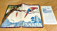 1936 PANAMA TOURIST GUIDE PAMPHLET 52 Pages + Panama Tour Brochure CHOCO Indians