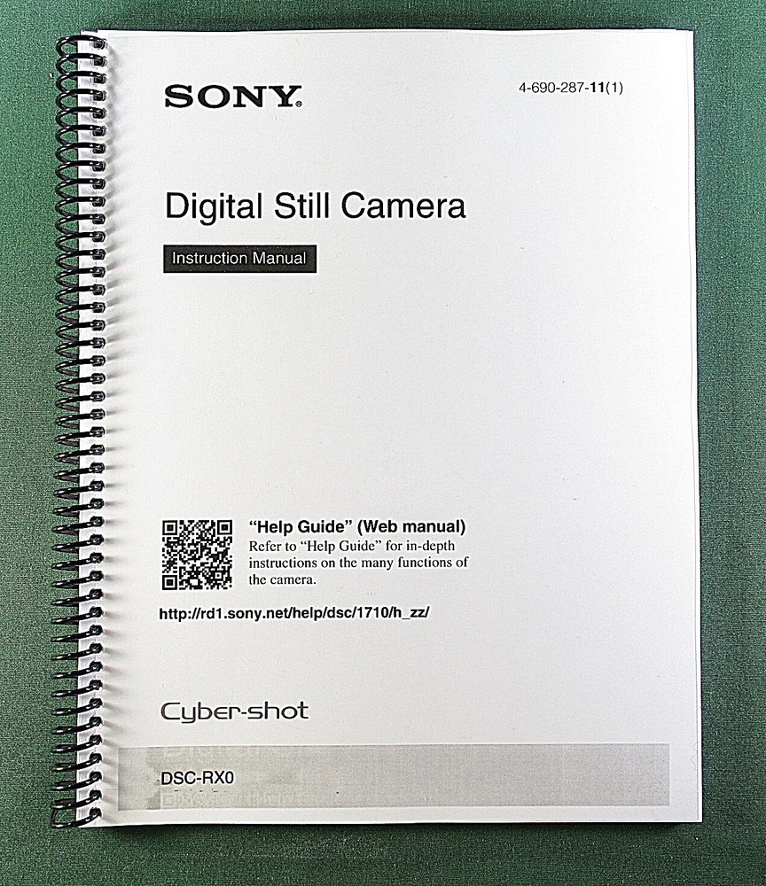 Sony DSC-RX0 Instruction Manual: 56 Pages & Protective Covers!