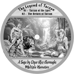 Edgar Rice Burroughs – Tarzan Saga 24 unabridged Audio Books on 12 Mp3 Cds no