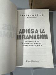 First Edition Of Adiós a la Inflamación Written By Sandra Moñino @Nutricionat_