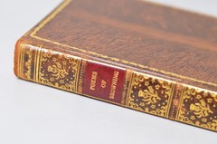 Vintage Faux Tree Calf Leather Bound Poems by Robert Browning 1932 – Imitation