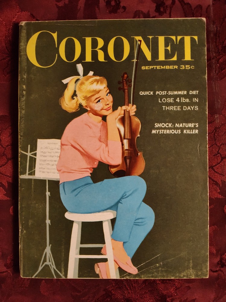 CORONET September 1957 Model JANE WILSON MIKE WALLACE BRIDGES BUSH PILOT
