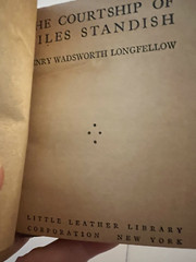 4 Vtg. Little Leather Library Longfellow Hiawatha I&II, Evangeline, Miles Stand.