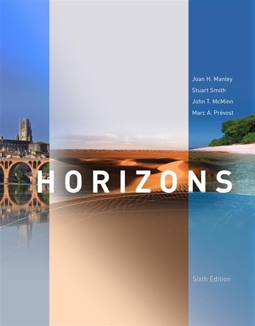 Student Activities Manual for Manley/Smith/Prevost/McMinn’s Horizons, 6th – …