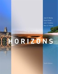 Student Activities Manual for Manley/Smith/Prevost/McMinn’s Horizons, 6th – …