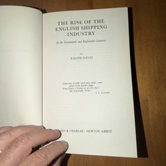 RISE OF THE ENGLISH SHIPPING INDUSTRY IN THE 17TH AND 18TH By Ralph Davis *VG+*