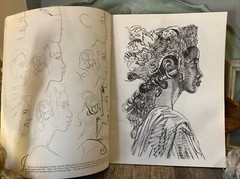 VINTAGE HEADS FROM LIFE BOOK CHARCOAL CRAYON PENCIL Prints For Framing W. Foster