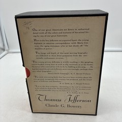 Thomas Jefferson TRILOGY Claude Bowers Power Young Hamilton 1945 Riverside Box