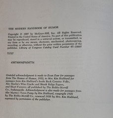 The Modern Handbook of Humor 600 PAGES – MORE THAN 6,000 JOKES HC, 1967