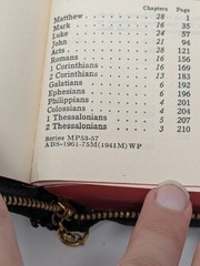 Vintage American Bible Society Holy Bible Leather Zip Zipper Maps 1961 50s 60s