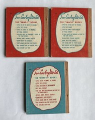THREE 1949 VINTAGE “SWAP-IT” BOOKS MINI ILLUSTRATED STORIES COWBOYS 4.25” x 3.5”