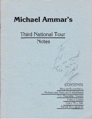 MICHAEL AMMAR – 3RD NATIONAL TOUR LECTURE NOTES – 8.5 X 11 – 20 PAGES