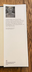 Jonathan Haidt, THE RIGHTEOUS MIND, POLITICS RELIGION, Inscribed, Signed & Dated