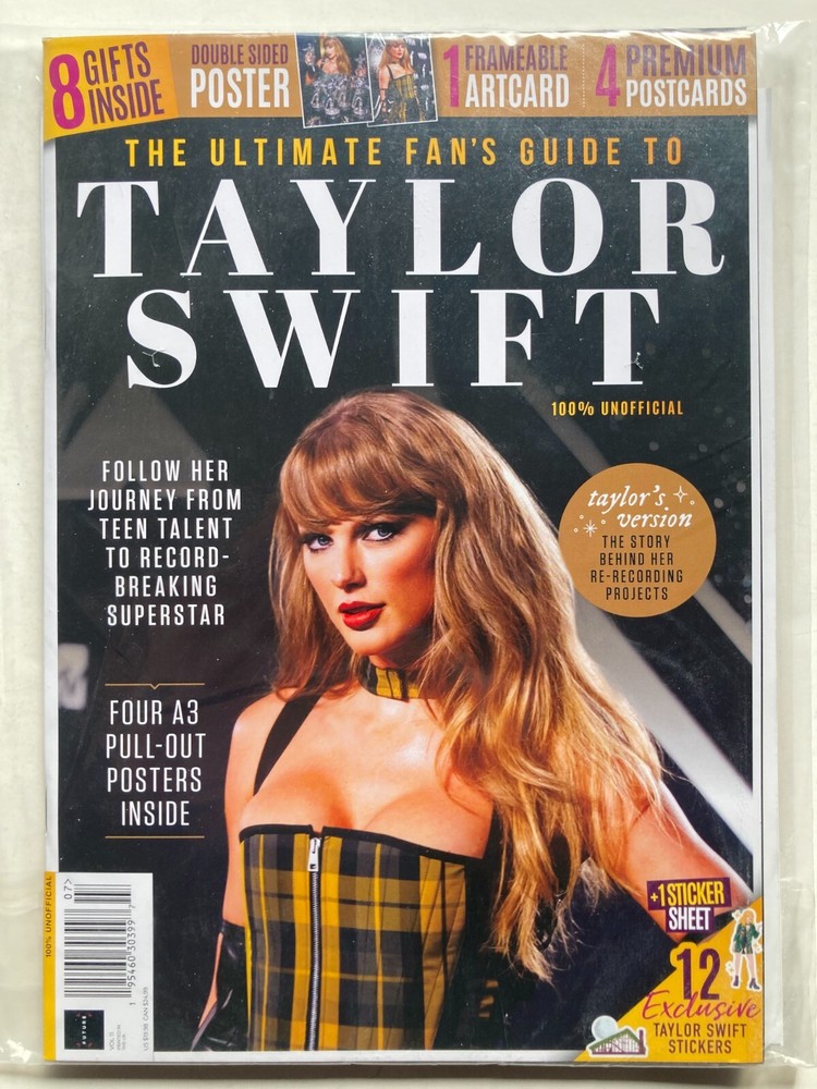 TAYLOR SWIFT 2025 Ultimate Fan Guide Magazine Postcards Art Card Poster Stickers