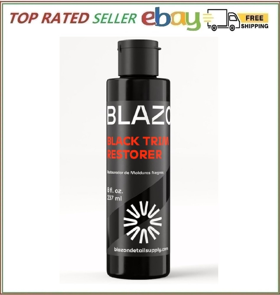 BLAZON Black Trim Restorer 8 oz – Dye-Infused Solution for Car Trim