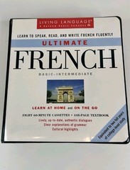 Living Language Ultimate French Course Basic- Interme 8 Cassette Tapes & Book