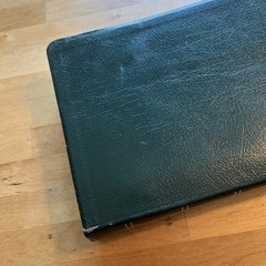 1985 NIV Study Bible Forest Green Bonded Leather Indexed Zondervan Red Letter