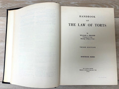Vintage Handbook of the Law of Torts William L Prosser 3rd Ed 1964 Hardcover