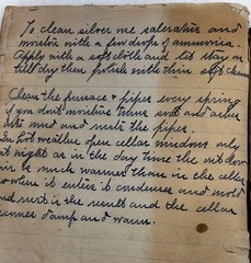 antique cookbook hand written recipes 7 x 8.5 note book sewn pages original 1916