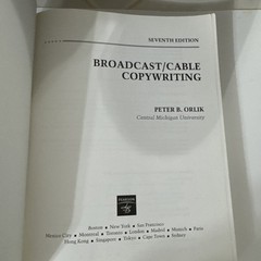 BROADCAST/CABLE COPYWRITING (7TH EDITION) By Peter B. Orlik Excellent Condition
