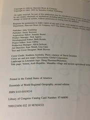 Essentials of World Regional Geography by Richard Hobbs and Salter 1997 paperbac