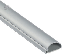 Canalina Passacavi 30x15mm 1m Grigio Alluminio Adesivo Copricavi Muro Pavimento