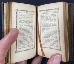 1758 MINIATURE BOOK Antique M TULLII CICERONIS CATO MAJOR Leather Binding CICERO